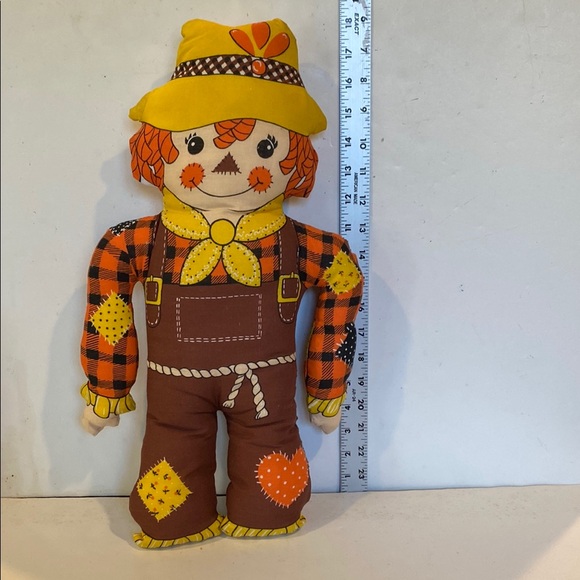 Other - Vintage 1990s Stuffed Fabric Scarecrow Doll